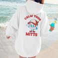 Calm Your Mitts Baseball Mom Mother's Day Softball Mom Premium Women Hoodie Back Print Calm Your Mitts Baseball Mom Mother's Day Softball Mom Premium Women Hoodie Back Print