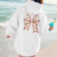 Coquette Bow Baseball Mama Baseball Mom Women Women Hoodie Back Print