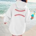 Cute Baseball Mom Laces Little League Women's Mother's Day Women Hoodie Back Print