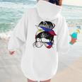 Filipina Baseball Mom Philippines Flag Baseball Girl Women Hoodie Back Print