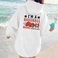 I'm A Baseball Mom Of Course I'm Broke Raglan Baseball Tee Women Hoodie Back Print