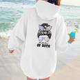 Mom Of Both Volleyball And Baseball Mom For Women Messy Bun Women Hoodie Back Print Mom Of Both Volleyball And Baseball Mom For Women Messy Bun Women Hoodie Back Print