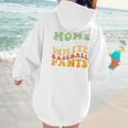Moms Against Baseball Pants Retro Baseball Mom Raglan Baseball Tee Women Hoodie Back Print