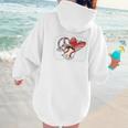 Peace Love Baseball Mom Mommy Premium Women Hoodie Back Print