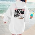 Proud Mom Of An Awesome Baseball Player Baseball Mom Women Hoodie Back Print