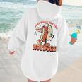 Retro Just Here For The Hotdogs Baseball Mom Sport Lover Women Hoodie Back Print