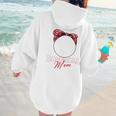 Softball Baseball Mom Floral Tee Mother's Day Premium Women Hoodie Back Print