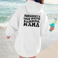 Somebody's Loud Mouth Baseball Mama Baseball Mom Women Hoodie Back Print