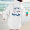 Spring 2024 Season Cute Baseball Mom Here For The Snacks Women Hoodie Back Print Spring 2024 Season Cute Baseball Mom Here For The Snacks Women Hoodie Back Print