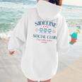 Spring 2025 Swing Batter Baseball Mom Sideline Social Club Women Hoodie Back Print
