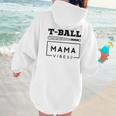 T-Ball Baseball Mom Teeball Mom Mother's Day 2024 Women Hoodie Back Print