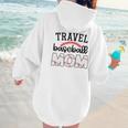 Travel Baseball Mom Sports Mom Baseball Mama Women Hoodie Back Print
