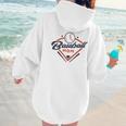 Vintage Baseball Mom Ballpark Momma Baseball Lover Women Hoodie Back Print