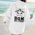 Yes This Is My Son Out There Baseball Mom Women Hoodie Back Print Yes This Is My Son Out There Baseball Mom Women Hoodie Back Print