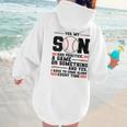 Yes Son Has Practice a Game Baseball Mom Women Hoodie Back Print