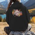 Baseball Mom With Garden Flowers Women Hoodie Back Print