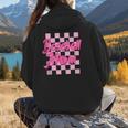 Baseball Mom And Pink Grid Sports Mother Mama Player Women Hoodie Back Print