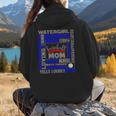 Baseball Mom Traits For Great Mothers Grey And Blue Women Hoodie Back Print