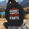 Baseball Moms Against White Baseball Pants Women Hoodie Back Print