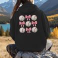 Baseballs And Bows Coquette Baseball Mom Baseball Coach Girl Women Hoodie Back Print Baseballs And Bows Coquette Baseball Mom Baseball Coach Girl Women Hoodie Back Print