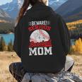 Beware Serious Baseball Mom Game Cheerleading Family Women Hoodie Back Print