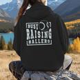Busy Raising Ballers Graphic For Baseball Moms Women Hoodie Back Print