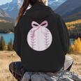 Coquette Baseball Mom Pink Bow Baseball Mama Women Hoodie Back Print Coquette Baseball Mom Pink Bow Baseball Mama Women Hoodie Back Print