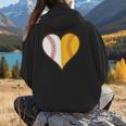 Cute Love Baseball Fast Pitch Softball Heart Baseball Mom Women Hoodie Back Print