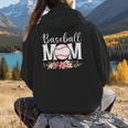 Floral Baseball Mom Mother's Day Cute Baseball Mama Mommy Women Hoodie Back Print