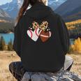 Football Baseball Heart Football Baseball Mom Women Hoodie Back Print Football Baseball Heart Football Baseball Mom Women Hoodie Back Print