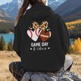 Game Day Vibes Football Baseball Mom Heart Women Hoodie Back Print