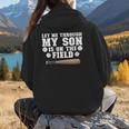 Let Me Through My Son Is Out The Field Baseball Mom Women Hoodie Back Print