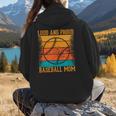 Loud And Proud Baseball Mom Vibrant Colorful Stripe Women Hoodie Back Print