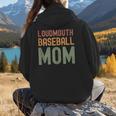 Loudmouth Baseball Mom Sports Cute Text Women Hoodie Back Print Loudmouth Baseball Mom Sports Cute Text Women Hoodie Back Print