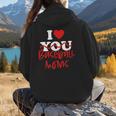 I Love Baseball Moms Women Hoodie Back Print