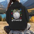 Messy Ball Puzzle Baseball Mom Life Autism Awareness Month Women Hoodie Back Print