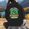 One Lucky Baseball Mom St Patricks Day Rainbow Mother Mama Women Hoodie Back Print