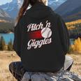 Pitch 'n Giggles Baseball Player Women Baseball Mom Women Hoodie Back Print Pitch 'n Giggles Baseball Player Women Baseball Mom Women Hoodie Back Print