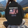 Proud Baseball MOM USA American Flag Family Game Day Women Hoodie Back Print Proud Baseball MOM USA American Flag Family Game Day Women Hoodie Back Print