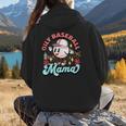 Retro Oily Baseball Mom Meme For Essential Oils Game Day Women Hoodie Back Print