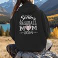 Senior Baseball Mom 2024 Class Of 2024 Graduation Women Hoodie Back Print