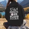 She Dances He Plays Mom Of Both Dance And Baseball Mom Women Hoodie Back Print She Dances He Plays Mom Of Both Dance And Baseball Mom Women Hoodie Back Print