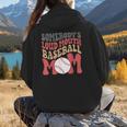 Somebody's Loudmouth Baseball Mom Baseball Women Hoodie Back Print