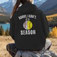 Sorry I Cant It's Season Vintage Softball Baseball Mom Women Hoodie Back Print Sorry I Cant It's Season Vintage Softball Baseball Mom Women Hoodie Back Print