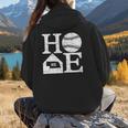 Vintage Baseball Home Nebraska State Outline Baseball Mom Women Hoodie Back Print