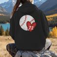 Womens Custom Baseball Mom Number 72 Heart For Mom Mommy Women Hoodie Back Print