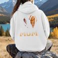 Ball Mom Heart Basketball Baseball Mom Premium Women Hoodie Back Print