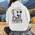 Ball Mom Heart Soccer Baseball Mom Women Hoodie Back Print Ball Mom Heart Soccer Baseball Mom Women Hoodie Back Print