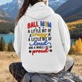 Ball Mom Proud Volleyball Baseball Mom Women Hoodie Back Print Ball Mom Proud Volleyball Baseball Mom Women Hoodie Back Print