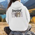 Baseball Mama Coquette Mother's Day Baseball Mom Vintage Women Hoodie Back Print